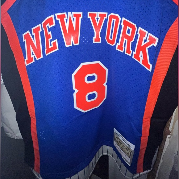 Latrell Sprewell New York Knicks 98-99 Blue Mitchell & Ness NBA Swingman Jersey - Picture 14 of 16